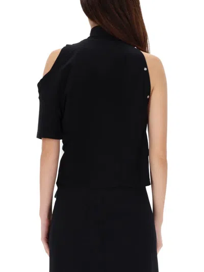 Courrèges Asymmetrical T-shirt In Black