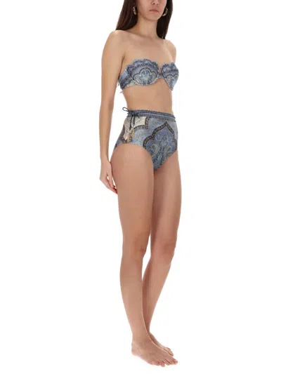 Zimmermann "wanderlust" Bikini Top In Blue