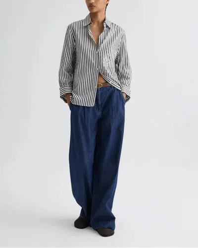 Twp Next Morning Indigo/white Sequin In Blue