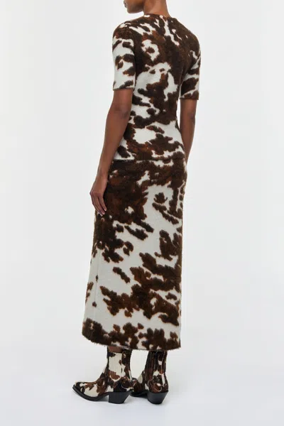 Gabriela Hearst Phaedra Knit Maxi Skirt In Ivory Cognac Multi Cashmere In Brown