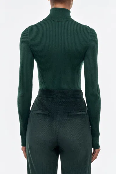 Gabriela Hearst Peppe Knit Turtleneck In English Green Cashmere Silk In Green