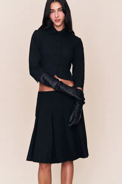 Danielle Guizio Ny Leather Gloves In Black