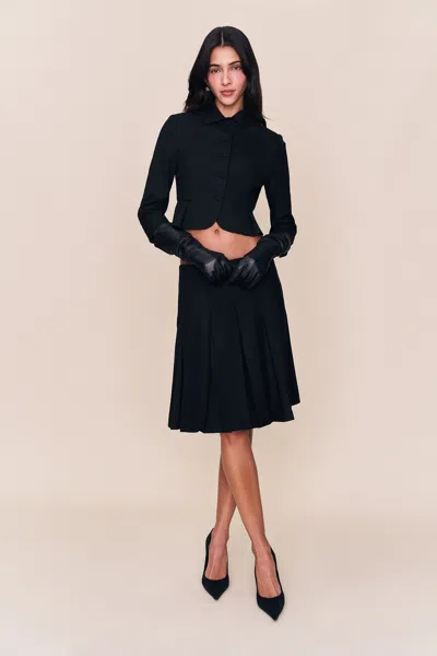 Danielle Guizio Ny Leather Gloves In Black