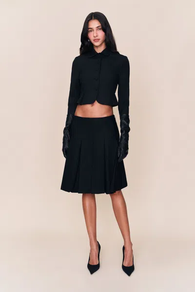 Danielle Guizio Ny Leather Gloves In Black