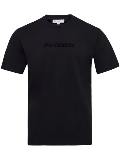 Jw Anderson Embroidered T-shirt In Black