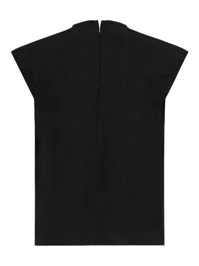 Balenciaga Sleeveless Silk Jacquard Top In Black
