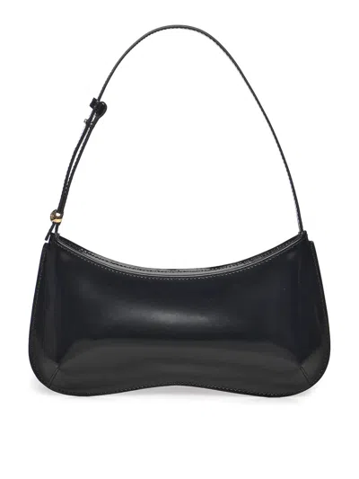 Jacquemus Versatile Shoulder Bag Adjustable Strap Smooth Finish In Black