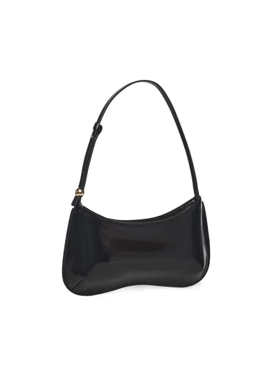 Jacquemus Versatile Shoulder Bag Adjustable Strap Smooth Finish In Black
