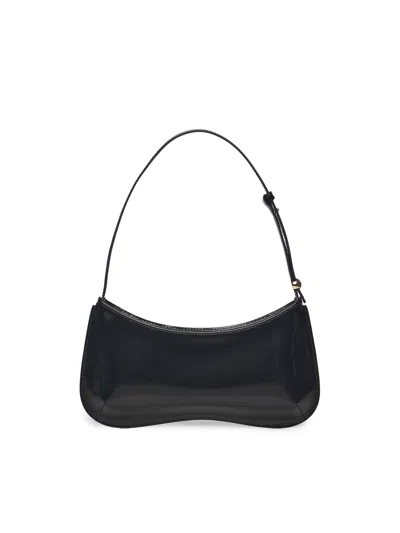 Jacquemus Versatile Shoulder Bag Adjustable Strap Smooth Finish In Black