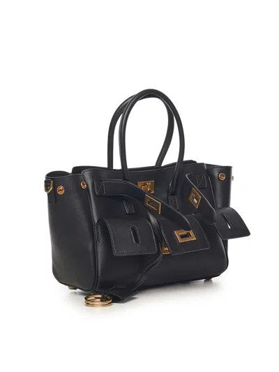 Balenciaga Carry All Bel Air Mini Leather Bag In Black