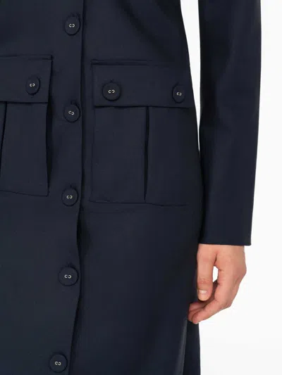 Les Filles D'eva Pocketed Buttoned Midi Dress In Black