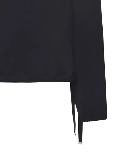 Herno Blouse With Drawstring In Black