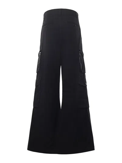 Dolce & Gabbana Cargo Pants In Faille In Black