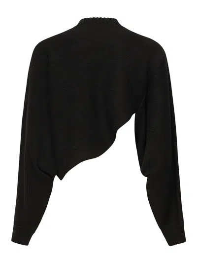 Alaïa Asymmetrical Sweater In Black