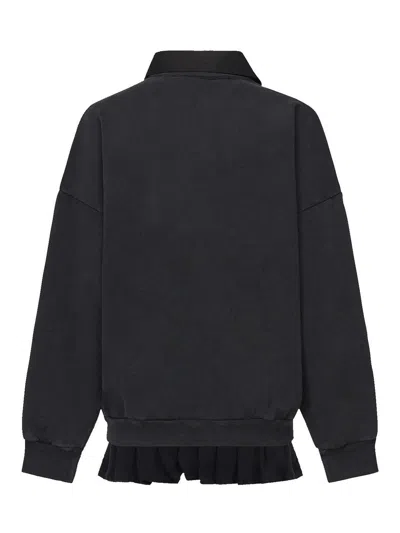 Balenciaga Logo Sweatshirt In Black