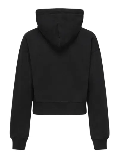 Jacquemus Cropped Drawstring Hoodie With Minimalist Design In Black