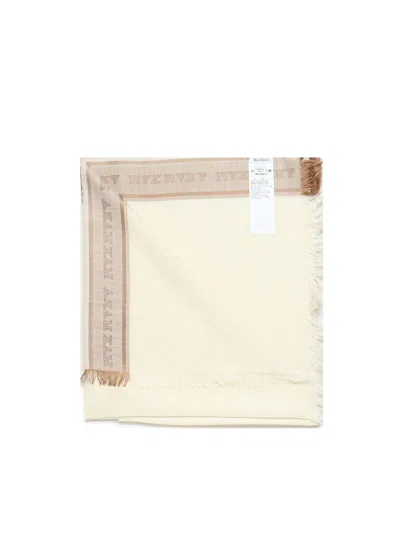 Max Mara Cashmere Silk And Wool Stole In Sand