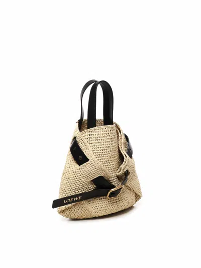 Loewe Mini Punch Hole Shopper Bag In Neutral