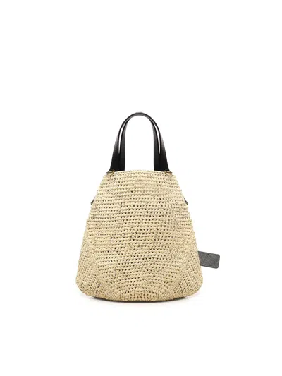Loewe Mini Punch Hole Shopper Bag In Neutral