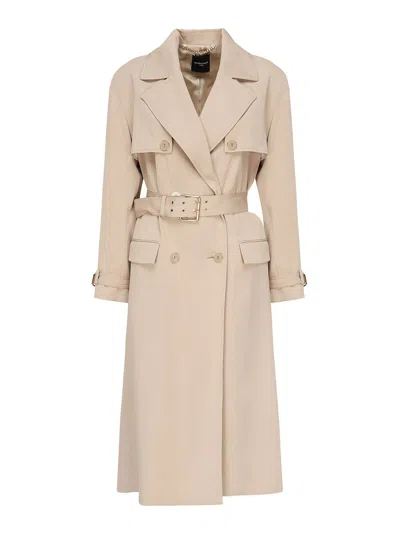 Marciano Nina Double-breasted Trench Coat In White
