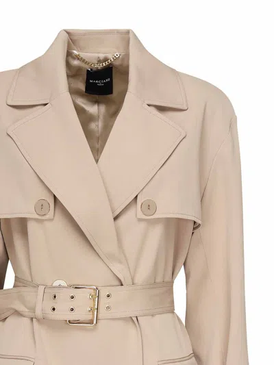 Marciano Nina Double-breasted Trench Coat In White