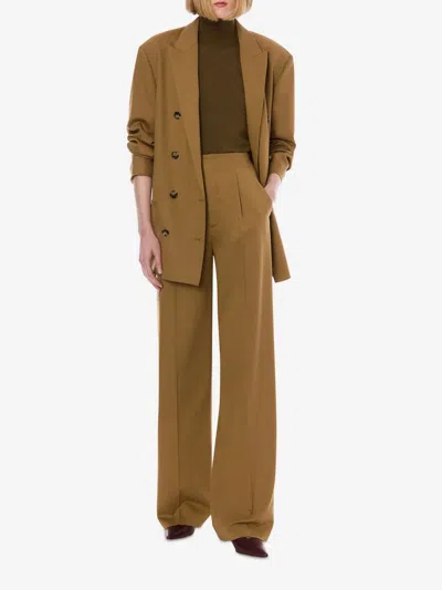 Alberta Ferretti Trousers In Brown
