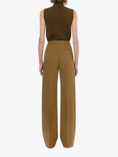 Alberta Ferretti Trousers In Brown