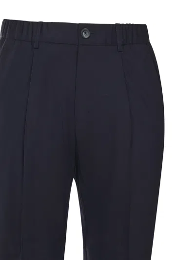Herno Mid-rise Tapered Trousers In Blue