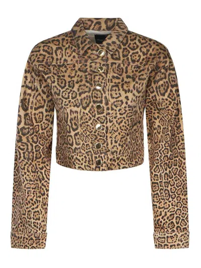 Marciano Leopard-print Denim Jacket In Animal Print