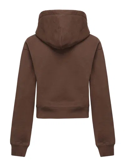 Jacquemus Gros Grain Hoodie In Brown