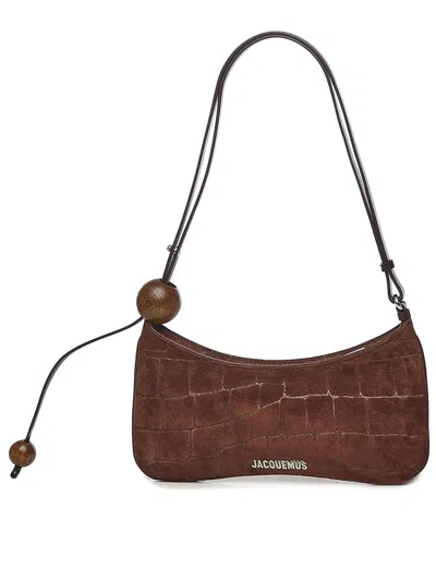 Jacquemus Le Bisou Perle Shoulder Bag In Brown