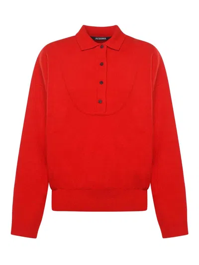 Jacquemus The Pallone Knit Jacket In Red