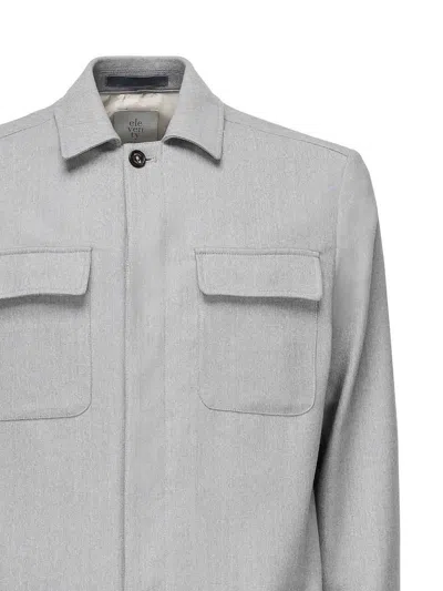 Eleventy Double-pocket Button-front Jacket In Gray