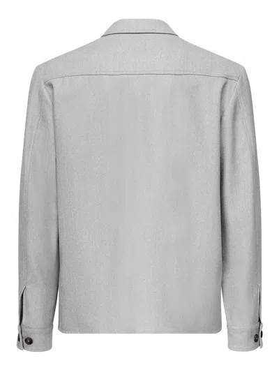 Eleventy Double-pocket Button-front Jacket In Gray