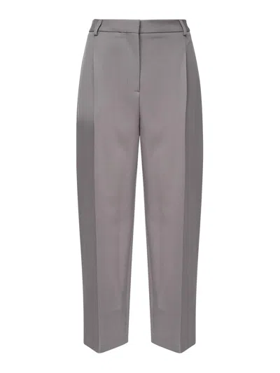 Alaïa Wool Gabardine Trousers In Gray