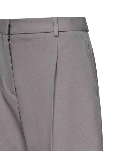 Alaïa Wool Gabardine Trousers In Gray