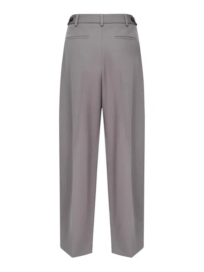 Alaïa Wool Gabardine Trousers In Gray