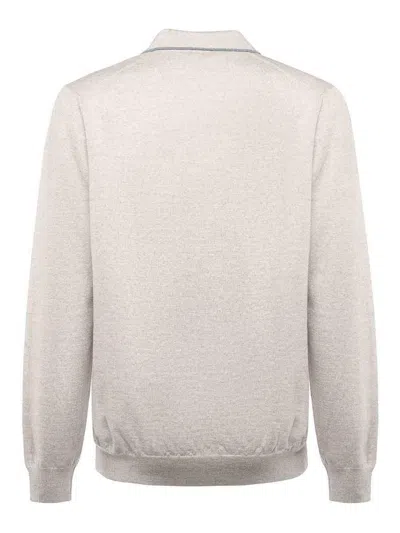 Fay Wool Polo In Gray