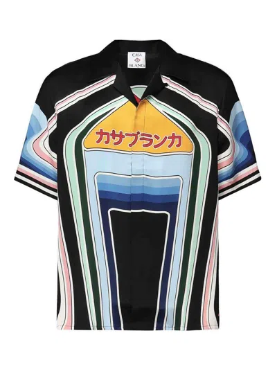 Casablanca Graphic Mountain Print Shirt In Multi