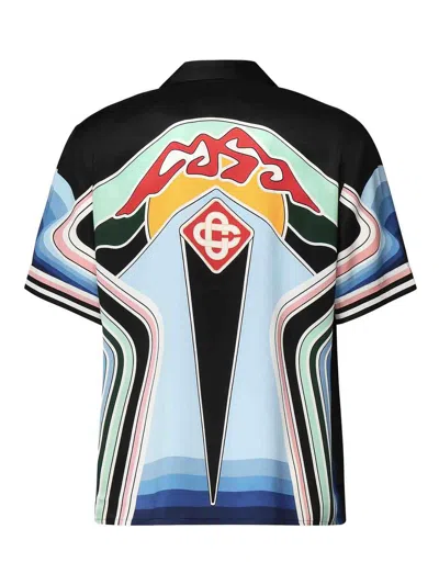 Casablanca Graphic Mountain Print Shirt In Multi