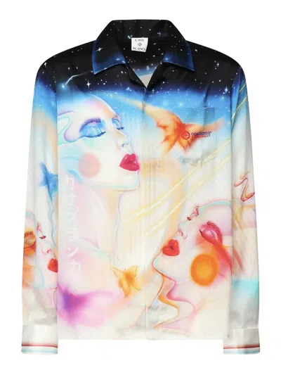 Casablanca Silk Print Shirt In Multi
