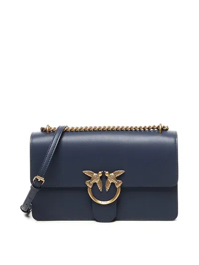 Pinko Love Bag Medium Crossbody Bag In Blue