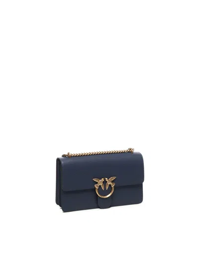 Pinko Love Bag Medium Crossbody Bag In Blue