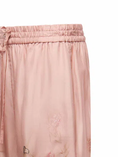 Zimmermann Pantalone Pigiama Cascadian In Raso Rosa Antico  Donna In Nude