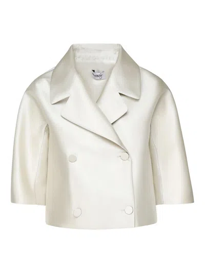 Scarlett Poppies Short Cut Satin Jacket In Red