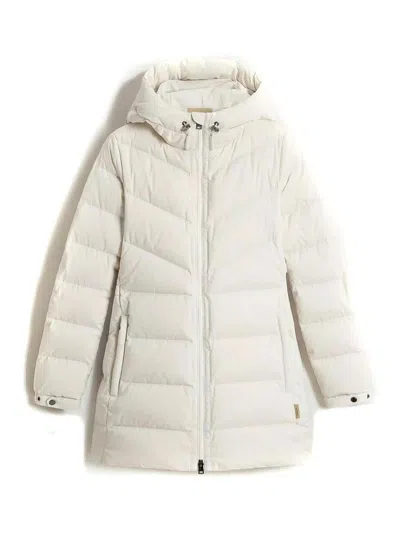 Woolrich Shirley Down Jacket In Microfiber In White