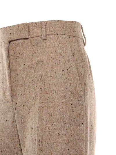 Valentino Natte Buttoned Trousers In Brown