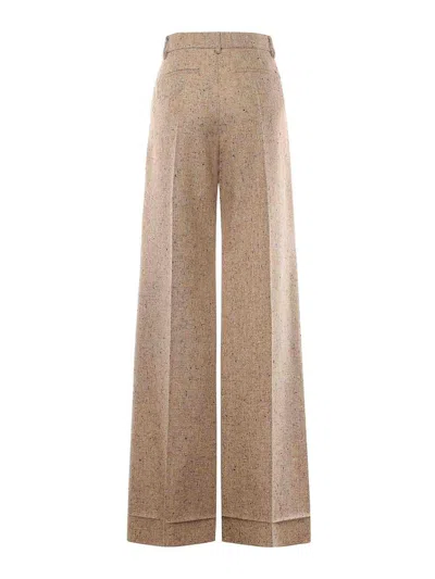 Valentino Natte Buttoned Trousers In Brown