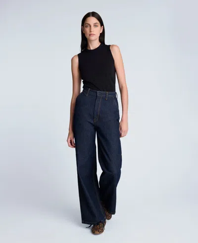 Kenneth Cole Crew Neck Cotton Tank Top In Black