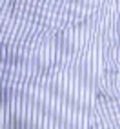 Kenneth Cole Striped Poplin Flip Cuff Button Down Shirt In Blue